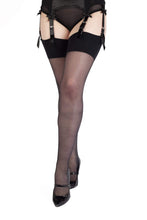Load image into Gallery viewer, Seamed Stocking Black UK 8 – 22