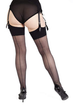 Load image into Gallery viewer, Seamed Stocking Black UK 8 – 22