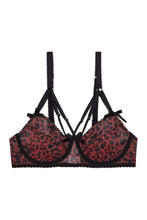 Load image into Gallery viewer, Josie Leopard Mesh Picot Non Padded Bra Curve