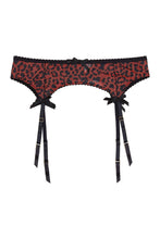 Load image into Gallery viewer, Josie Leopard Mesh Picot Suspender Belt Core