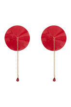 Load image into Gallery viewer, Regalia Chain Detail Nipple Pastie Red