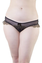 Load image into Gallery viewer, Karine Lace Overlay Brief Black/Gold Curve