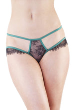 Load image into Gallery viewer, Tamara Forest Green Black Lace Brief