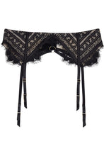 Load image into Gallery viewer, Sky Pearl Lace Harness Curve Suspender Belt