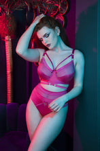 Load image into Gallery viewer, Madeleine Bondage Bra Fuller Bust Hot Pink