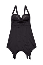 Load image into Gallery viewer, Felicity Hayward Marnie Retro Girdle Dress Black Curve