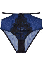 Load image into Gallery viewer, Tabitha Blue Embroidery high waist Brief