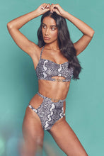 Load image into Gallery viewer, Wolf & Whistle Eco Snakeskin chain high waist brief