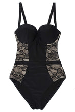 Load image into Gallery viewer, Wolf & Whistle Mila Lace Panel Control Swimsuit