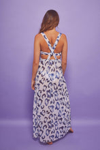 Load image into Gallery viewer, Wolf & Whistle Blue Leopard Beach Dress