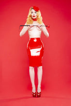 Load image into Gallery viewer, Bettie Page Latex Hobble Skirt
