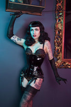 Load image into Gallery viewer, Bettie Page Vinyl Fetish Underbust Corset
