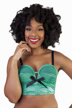 Load image into Gallery viewer, Bettie Page Emerald Longline Spiral Stitch Overwire Bra A - F

