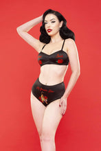Load image into Gallery viewer, Bettie Page Retro Embroidery bra
