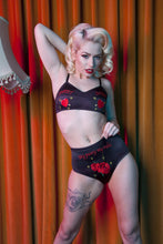 Load image into Gallery viewer, Bettie Page Retro Embroidered Bra
