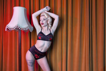 Load image into Gallery viewer, Bettie Page Retro Embroidered Bra
