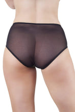Load image into Gallery viewer, Bettie Page Black/Peach Z Stitch Highwaist Brief
