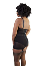 Load image into Gallery viewer, Bettie Page Black/Red Shaping Corselette
