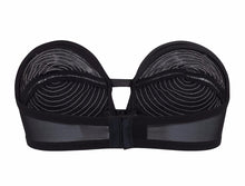 Load image into Gallery viewer, Bettie Page Black/Peach Overwire Bra
