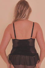 Load image into Gallery viewer, Felicity Hayward Anna Lace and Mesh Basque curve
