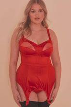 Load image into Gallery viewer, Felicity Hayward Clarice Retro Girdle Dress Red Curve
