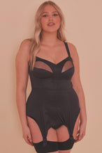 Load image into Gallery viewer, Felicity Hayward Marnie Retro Girdle Dress Black Curve
