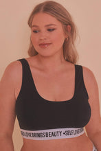 Load image into Gallery viewer, Felicity Hayward Self Love Black Crop Top Curve
