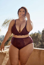 Load image into Gallery viewer, Gabi Fresh Bella Lace Soft Cup Bra Aubergine
