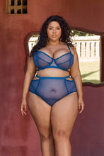 Load image into Gallery viewer, Gabi Fresh Harper Mesh Cut Out Bra Blue B - H
