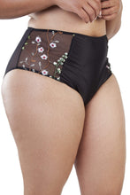 Load image into Gallery viewer, Gabi Fresh Rosa Black Embroidered HW Brief
