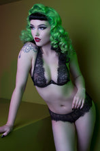Load image into Gallery viewer, Peek &amp; Beau Zoe Black High Apex Lace Bra
