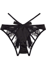 Load image into Gallery viewer, Peek &amp; Beau Minnie Eyelash Lace Cheeky Brief Black
