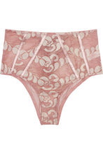 Load image into Gallery viewer, Peek &amp; Beau Quinn Pink leatherette and lace HW brief
