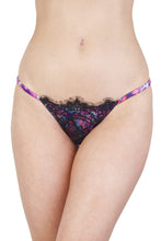 Load image into Gallery viewer, Peek &amp; Beau Leonora Snake Print Satin and Lace Brief
