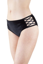Load image into Gallery viewer, Peek &amp; Beau Riley Black Velvet High Waist Brief
