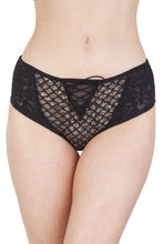 Load image into Gallery viewer, Peek &amp; Beau Toyen Black Mesh &amp; Lace HW Corset Brief
