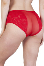Load image into Gallery viewer, Peek &amp; Beau Toyen Red Mesh &amp; Lace HW Corset Brief
