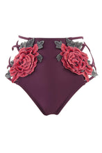 Load image into Gallery viewer, Peek &amp; Beau Applique &amp; Mesh  Lattice Side High Waist Brief
