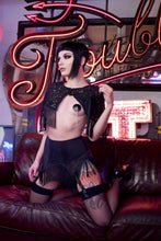 Load image into Gallery viewer, Peek &amp; Beau Elvira Lace Gold Chain Tassel Pasties
