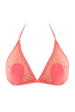 Load image into Gallery viewer, Peek &amp; Beau Grapefruit/Watermelon Heart Bikini Top
