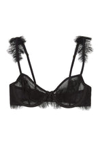 Load image into Gallery viewer, Peek &amp; Beau Nyx Wide eyelash lace bra black
