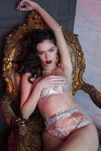 Load image into Gallery viewer, Peek &amp; Beau Quinn Gold leatherette lace 1/4 Cup Bra A - E
