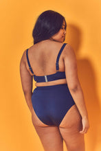 Load image into Gallery viewer, Wolf &amp; Whistle Navy Underwired Bikini Top Curve
