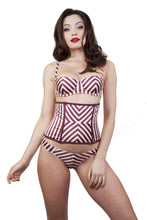 Load image into Gallery viewer, Beatrix Red Placement Stripe Waspie Core
