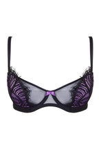 Load image into Gallery viewer, Candy Ultra Violet/Black Bra A-D Cups
