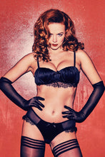Load image into Gallery viewer, Isadora Ruched Bra Black A-D Cups
