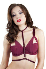 Load image into Gallery viewer, Juliet Wine Harness Bra A-D Cups
