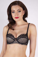 Load image into Gallery viewer, Cara Dot Mesh Ruffle Bra
