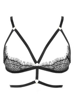 Load image into Gallery viewer, Venus Black Lace Open Bra
