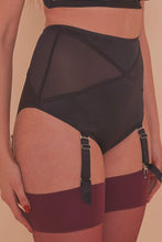 Load image into Gallery viewer, Aurora Black Mesh &amp; Satin High Waist Brief Core
